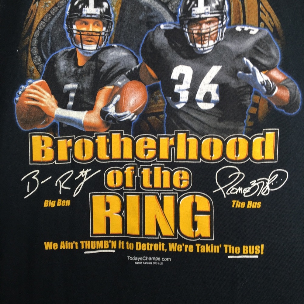 Pittsburgh Steelers Brotherhood of the Ring Gildan T Shirt Men's Size Large - Picture 4 of 7